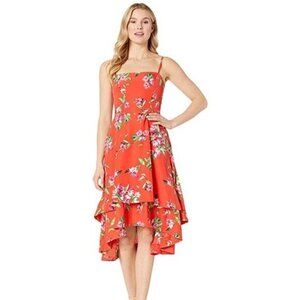 Vince Camuto Floral Tiered High/Low Midi Sunddress